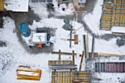 La vague de froid de février 2012 a perturbé l'activité sur les chantiers.