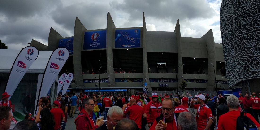 Le Parc des Princes à Paris avant le match Portugal-Autriche, le 18 juin 2016.