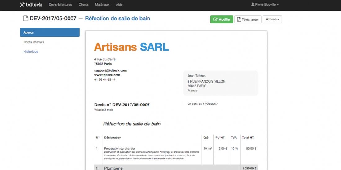 Tolteck lance un logiciel de gestion dédié aux artisans