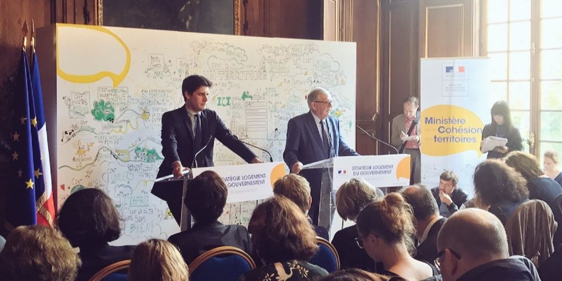 Julien Denormandie et Jacques Mézard, le 20 septembre 2017