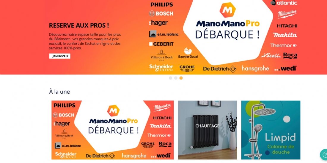 ManoMano lance une plateforme dédiée aux professionnels du bâtiment