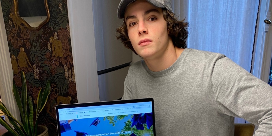 À 17 ans, il lance Élèves Solidaires, une plateforme d'entraide éducative